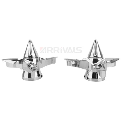 Motorcycle Chrome Black Skull Spun Blade Axle Caps Cover Front Axle Nut Covers For Harley Sportster Dyna Softail V-Rod Custom