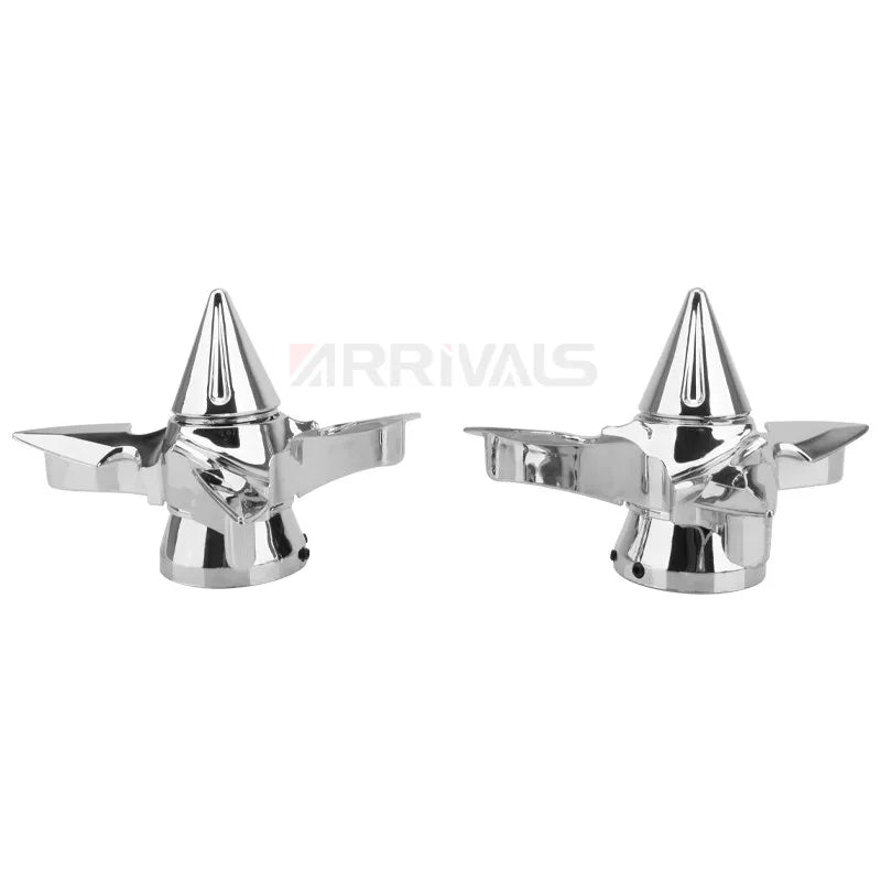 Motorcycle Chrome Black Skull Spun Blade Axle Caps Cover Front Axle Nut Covers For Harley Sportster Dyna Softail V-Rod Custom