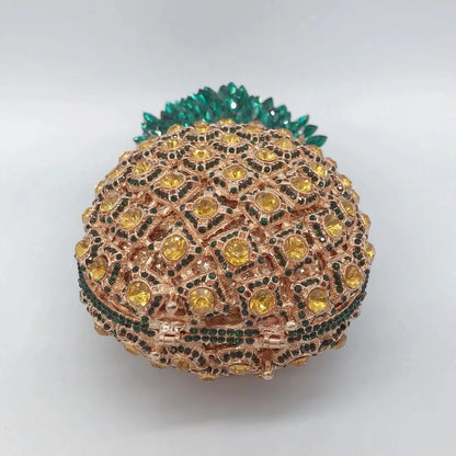 Blue Stone Pineapple Bag Diamond White Party Dinner Clutches Crystal Women Prom Formal Handbags For Lady Rhinestone Purses Bags