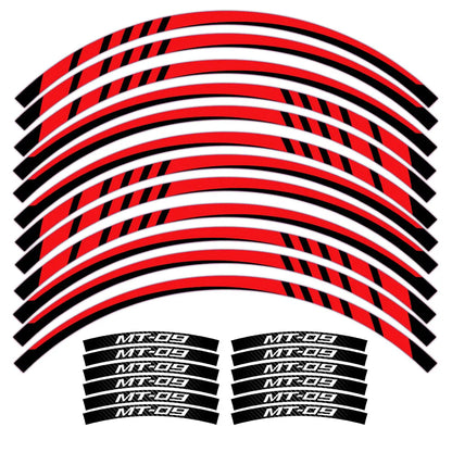 For MT-09 MT09 MT 09 Motorcycle Reflective Wheel Sticker Racing Rim Stripe Tape Decal Waterproof  Accessories