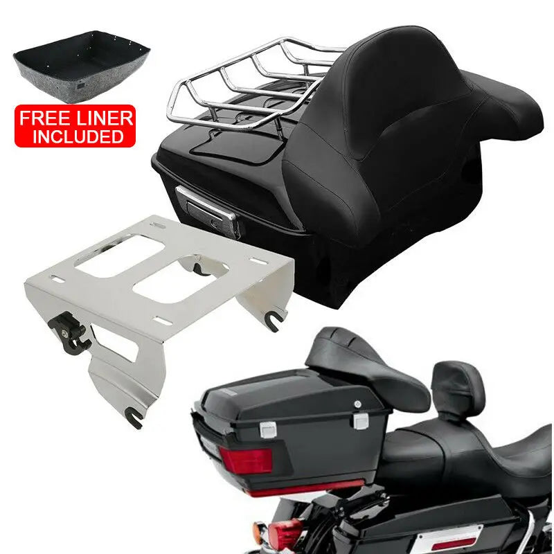 Motorcycle Trunk Luggage Rack Top Rail For Harley Touring Road King Street Glide Special Road Glide FLTRX 2014-2025 2018 19