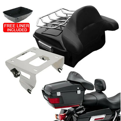 Motorcycle Trunk Luggage Rack Top Rail For Harley Touring Road King Street Glide Special Road Glide FLTRX 2014-2025 2018 19