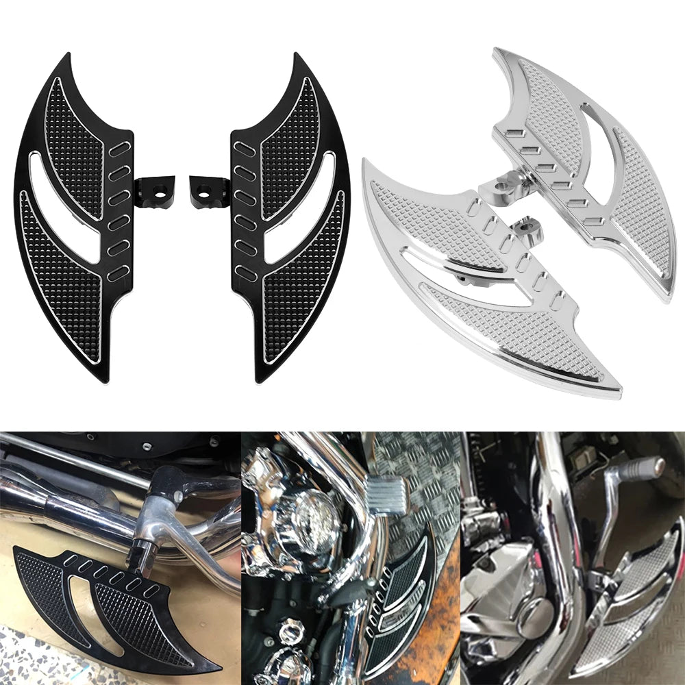 Motorcycle Stretched Floorboard Passenger Rear Foot Pegs Rest Pedal For Harley Dyna Touring Sportster XL 883 Softail