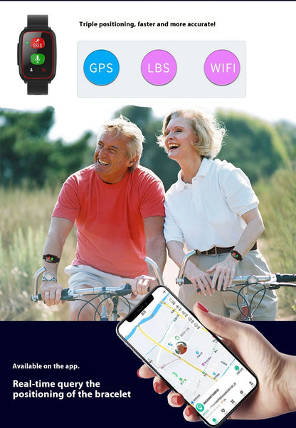 ODM Lora LoraWAN Secure Lora Smart Watch for Elderly Care Waterproof Fitness Watch SOS Calling and Cloud Server Data Storage
