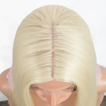 38 inch Straight Long Hair Synthetic Lace Front Wigs For Women High Temperature Hair Ombre 613 Red Cosplay Wigs Synthetic Hair