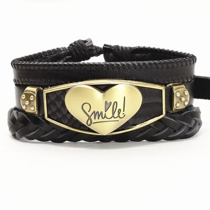 Alloy Scorpion Charm Braided Leopard Genuine Men Leather Bracelets For Women Wrap Wristbands Bangles Homme Wholesale Jewel