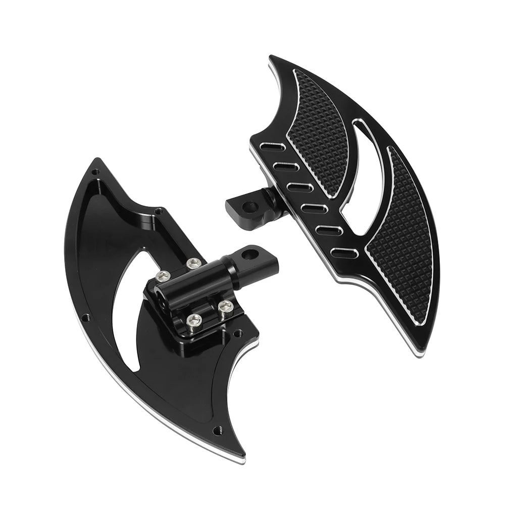 Motorcycle Floorboards Rear Foot Pegs Footrest Pedals Black/Chrome For Harley Touring Electra Glide Dyna Sportster XL883 XL1200