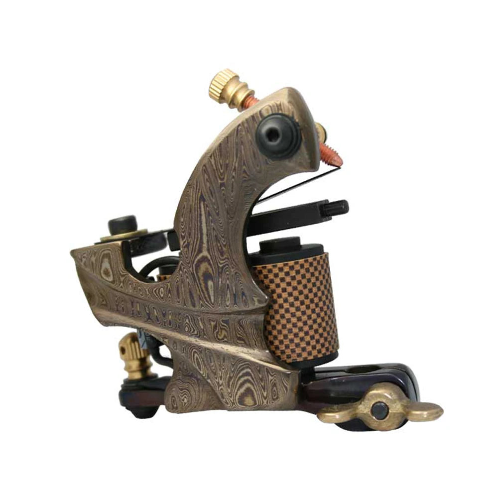 Damascus Tattoo machine  tattoo machine gun handmade machine liner shader 10 wraps tattoo