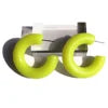 Trendy Painted Acrylic Hoop Earrings for Women 40mm C-shaped Women's Earrings Green Red Yellow Black FashionDaily Wear Jewelry