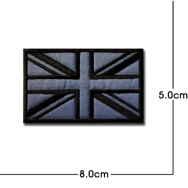 United Kingdom Flag Embroidery ENGLAND Patch PVC hook loop Great Britain National UK GB Flags Patches Embroidered Badges
