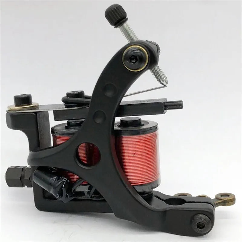 Professional Dual-coiled Coils Tattoo Machine 10 Warp Coils Handmade Tattoo Gun Machine For Liner Shader 2 Colors