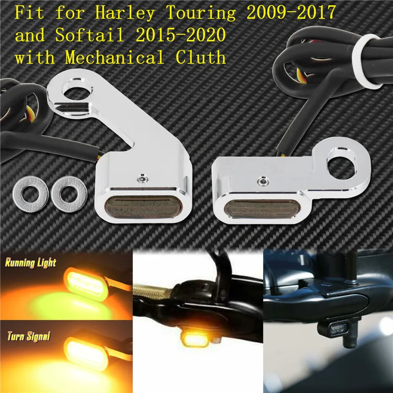 Motorcycle LED E Mark Turn Signal Light Indicator Mini Running Lamp For Harley Softail Touring Sportster XL 883 1200 FLHX Fatboy