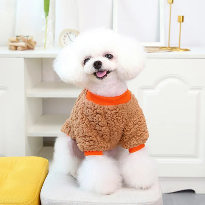 Winter Pet Dog Sweater Polar Fleece Warm Dog Clothes for Small Dog Coat Thicker French Bulldog Clothes Chihuahua Dog Accessories