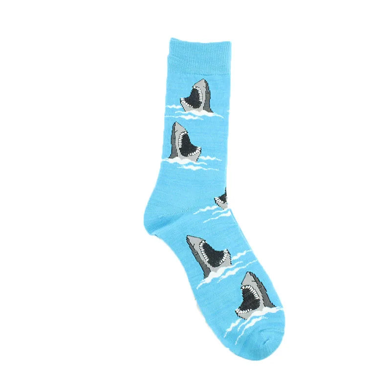 Animal Pug Elephant Lionu Funny Socks Men Chili Hamburg Pizza Crew Socks Harajuk Novelty Gift Sokken Unisex Skateboard Socks