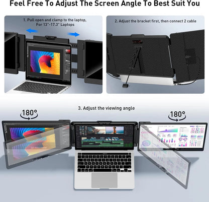 For Windows 1080P FHD IPS for Multiple Device LCD Display Gaming Monitor Portable Laptop Screen Extender