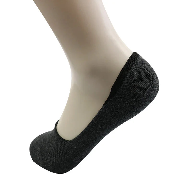 6 Pairs/Lot Men's Bamboo Breathable Invisible Socks Low Cut Casual Cotton Boat Non-Slip No Show High Quality Sock