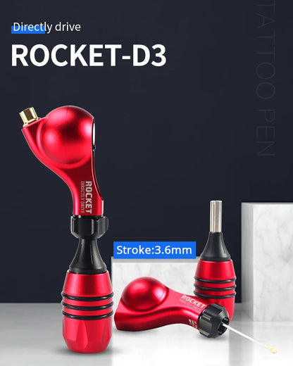 ROCKET D3 Drive Direct Rotary Tattoo Machine - Powerful Motor Rotary Tattoo Gun for Professional Use