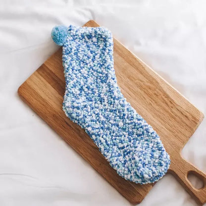 1 pair New fashion Harajuku fashion women Cake funny kawaii socks coral velvet cake floor socks chrysanthemum yarn sleep socks
