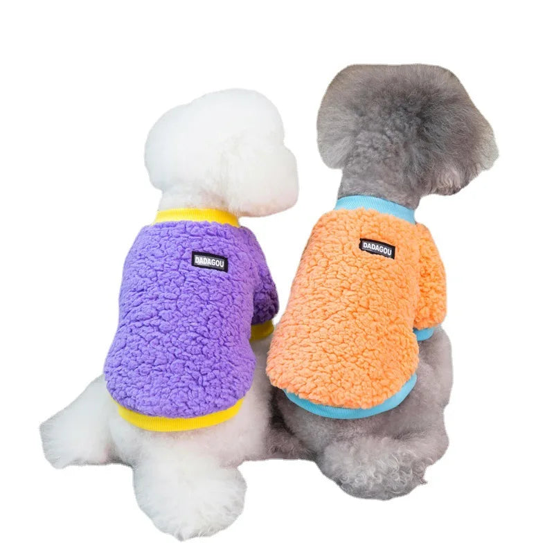 Winter Pet Dog Sweater Polar Fleece Warm Dog Clothes for Small Dog Coat Thicker French Bulldog Clothes Chihuahua Dog Accessories