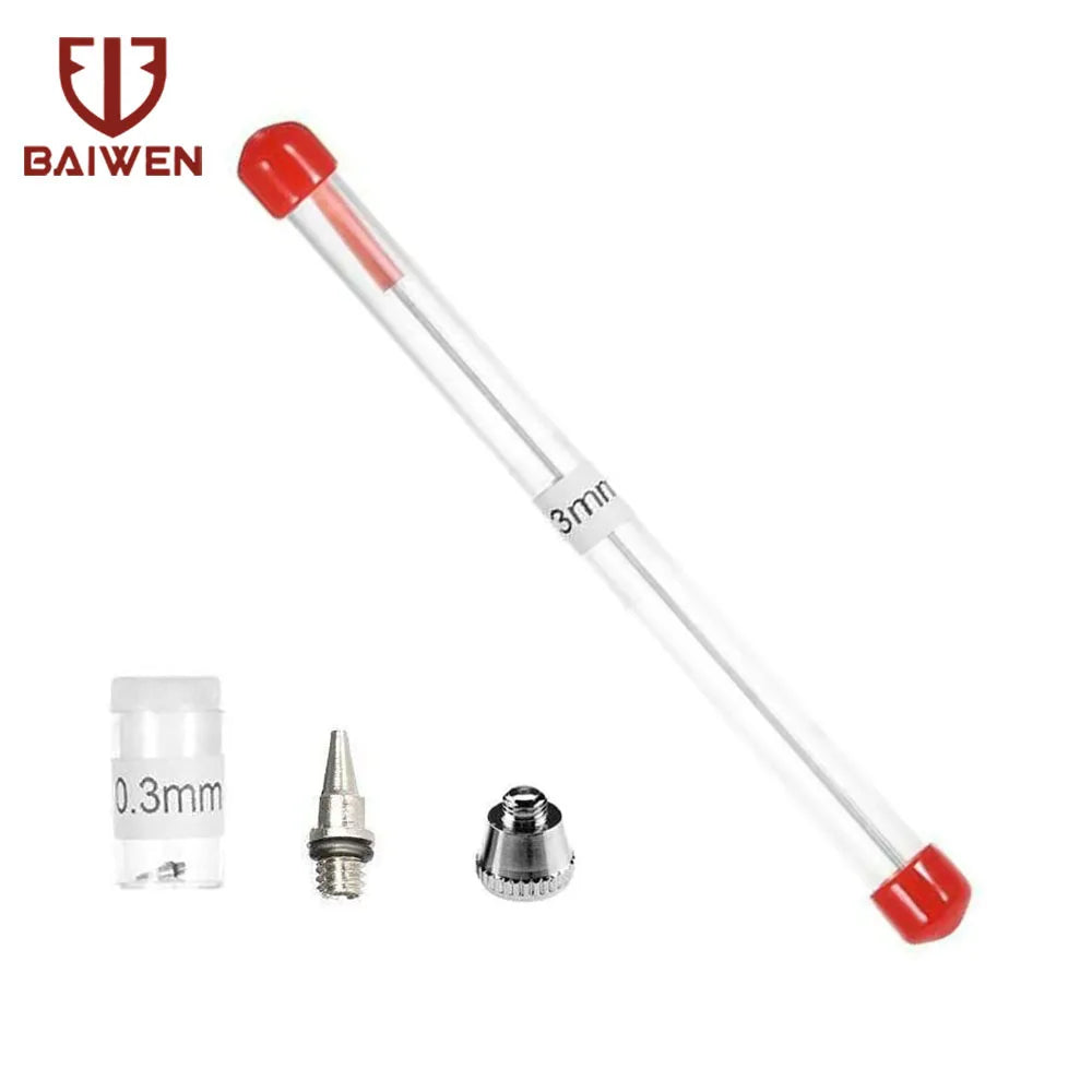 Dual-Action Airbrush with 0.2mm 0.3mm 0.5mm Nozzle Set Gravity Feed Pistol Pneumatic Kit For Cake Model Painting Makeup Tattoo