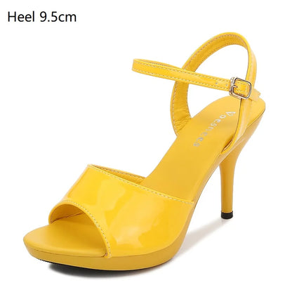 Women's Sandals 2023 New Summer Sexy Heels Platform Colorful Sandals Thin Head Red Sexy High Heels Fish Toe Fashion Party Shoes