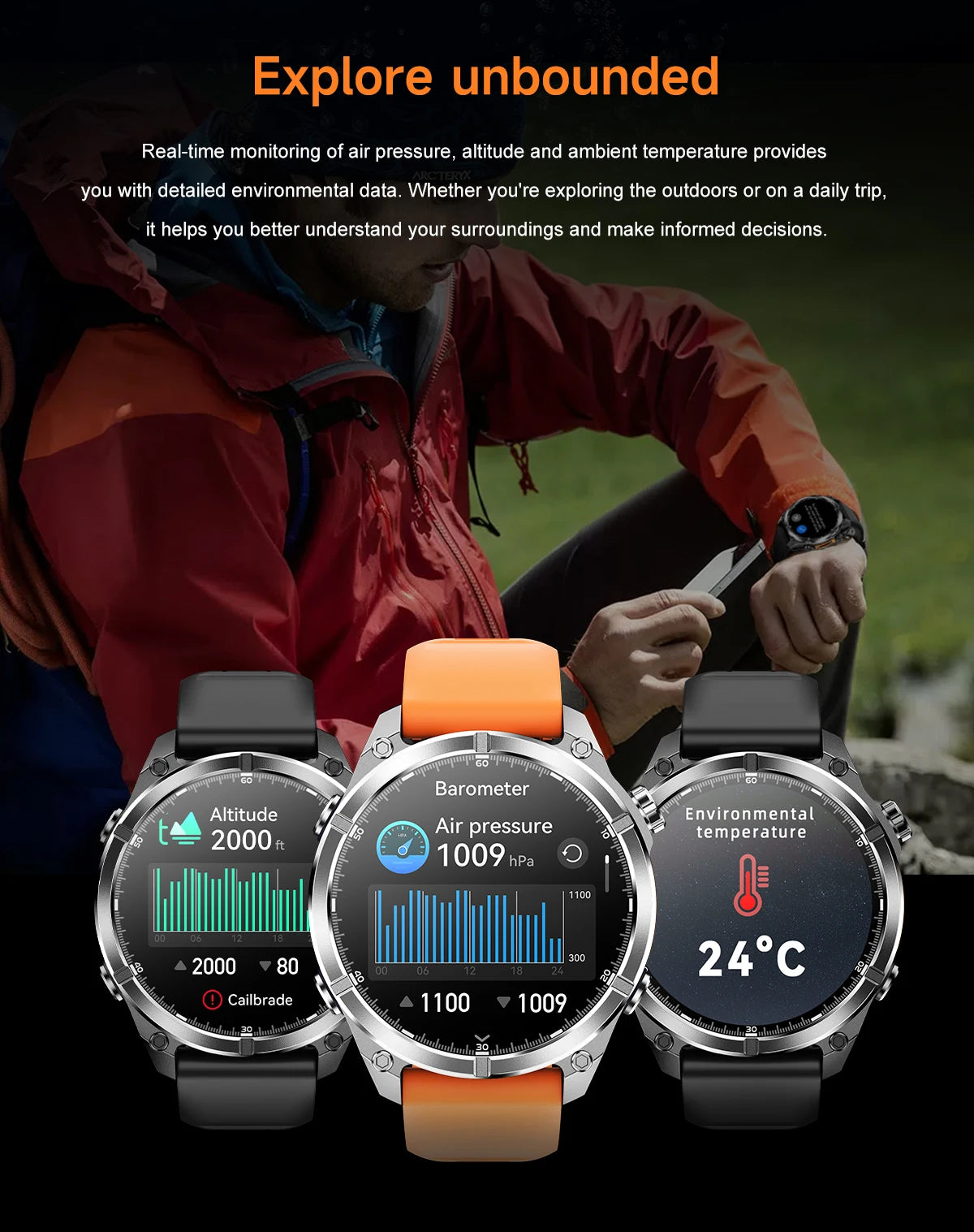 2025 New HD300 Smart Watch 1.43inch HD AMOLED Screen BT Call Health Monitor LED Flashlight 3ATM Waterproof Unisex FitCloudPro