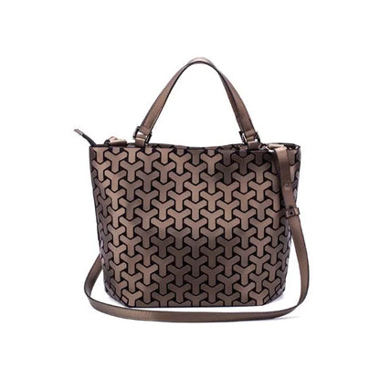 ladies Luminous  bag geometric bags for women 2024 Quilted Shoulder Bags Laser Plain Folding female Handbags bolsa feminina