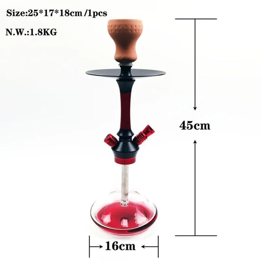Shisha Complete Set Aluminum Alloy Portable Hookah Accessories With Travel Bag Outdoor Sheesha Narguile Water Pipe Smoking