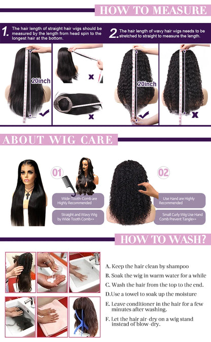 SKINLIKE Real HD Lace Front Wigs Kinky Straight 250% 13x4 Full Frontal Wigs Human Hair Wigs Peruvian Yaki Straight Melt Skins