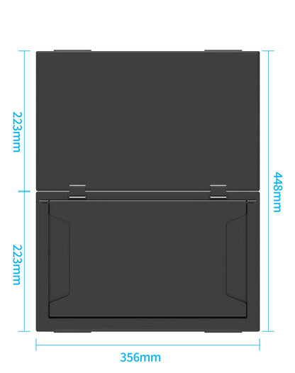 Folding Dual Monitor 18.5 15.6 Inch IPS FHD Laptop Screen Extender 360 Degree Foldable Type-C Ports IPS Full View Screen
