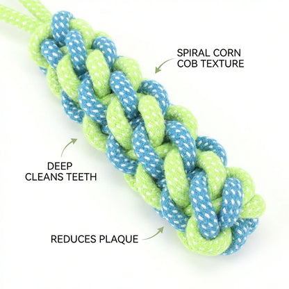 Knitted Hard Rope Dog Toy - Interactive Pet Chewing Cotton Rope for Walking and Outdoor Training Style
