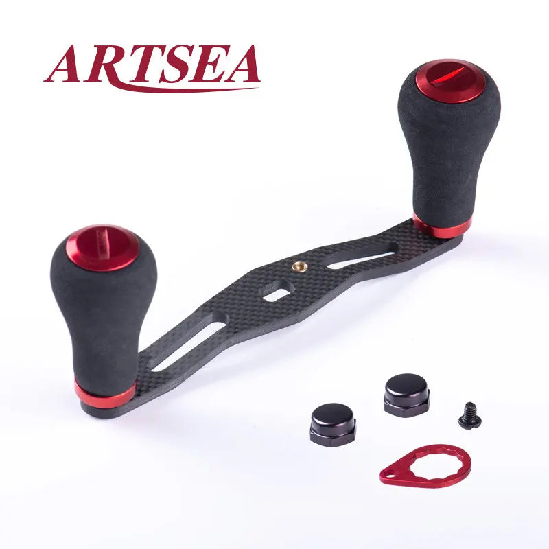 ARTSEA New 1 K Carbon Fiber Fishing Reel Handle EVA Knob for Baitcasting Reel DIY Fish Accessories Lure Tool