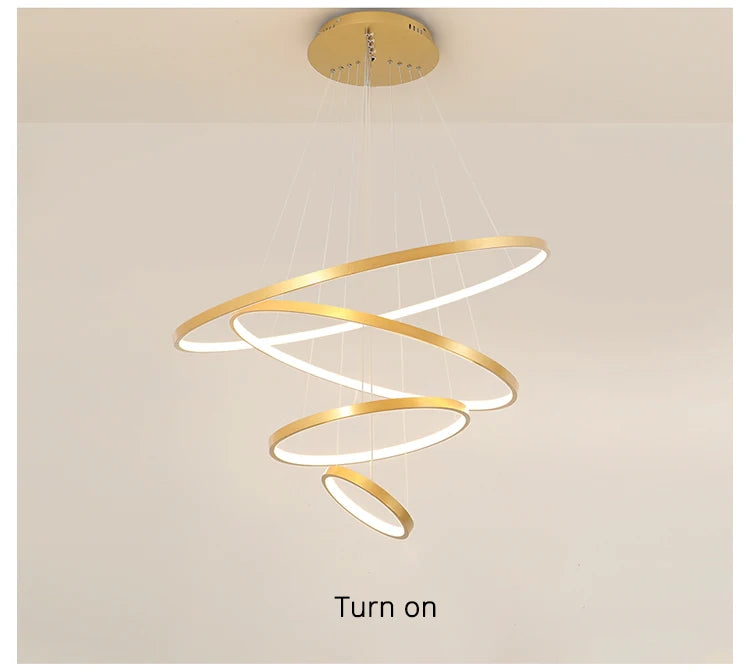 Modern led dining room chandeliers simple ring chandelier living  bedroom Lights home indoor lighting decorative Pendant Lamps