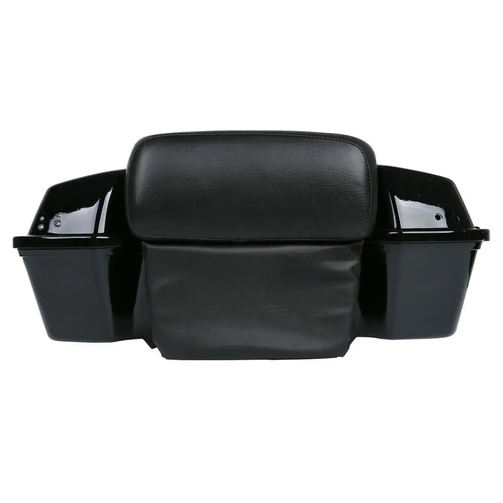 Motorcycle 5.5" Razor Trunk +Top Rack & Backrest For Harley Touring  Road King Street Electra Glide 1997-2013 2012