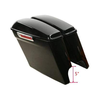 Motorcycle 5" Stretched Extended Saddlebags Saddle Bags For Harley Touring Road King Road Glide Street Glide 2014-2024