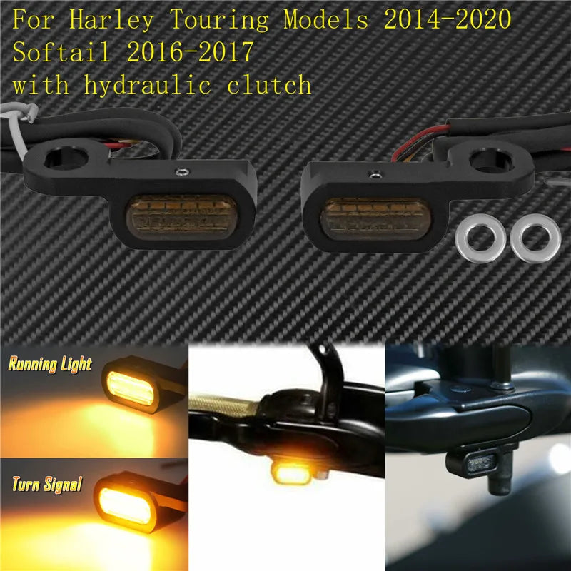 Motorcycle LED E Mark Turn Signal Light Indicator Mini Running Lamp For Harley Softail Touring Sportster XL 883 1200 FLHX Fatboy