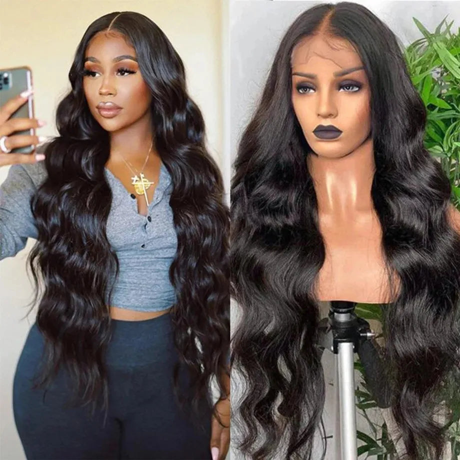 Body Wave Lace Front Wig 13x4 13x6 30 32 34 36 38 Inch 4x4 Lace Closure Wig Gluless Transparent Human Hair Lace Frontal Wig Sale