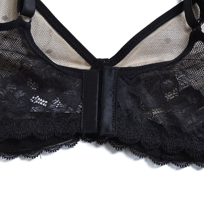 YBCG New Ultra Thin Women Bra Sexy See Through Lace Bras Mesh Perspective Wire Transparent A B C D DD E DDD F 70 75 80 85 90 95