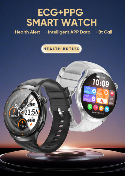 VALDUS ECG Health Smart Watch Support Dual Mode Bluetooth Call Voice Assistant Body Temperature Monitoring MT600 Smartwatch