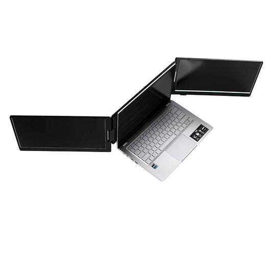Portable 14 Inch Triple Monitor IPS 1920*1080p Laptop Screen Extender with TFT Panel New Portable Triple Monitor for Laptop