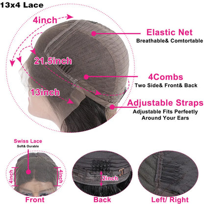 Body Wave Lace Front Wig 13x4 13x6 30 32 34 36 38 Inch 4x4 Lace Closure Wig Gluless Transparent Human Hair Lace Frontal Wig Sale