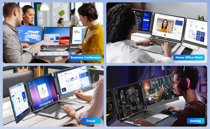 S3 Laptop Screen Extender Portable Monitors Triple Laptop 14'' Inch IPS Full HD Monitor Extender Portable Monitor For Laptop