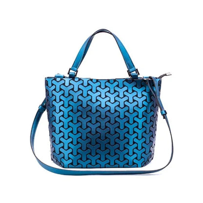 ladies Luminous  bag geometric bags for women 2024 Quilted Shoulder Bags Laser Plain Folding female Handbags bolsa feminina