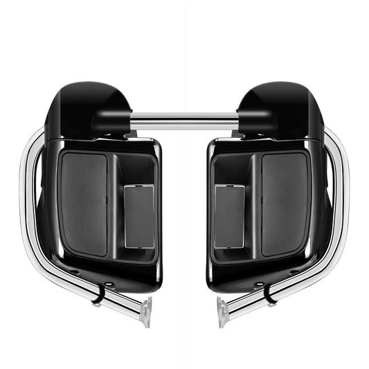 Motorcycle Engine Guard Crash Bar Lower Vented Fairings For Harley Touring Road King Electra Glide Street Glide 2014-2024