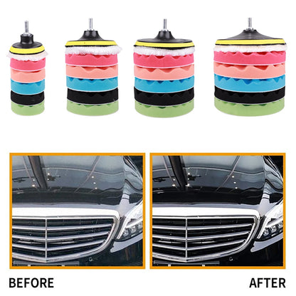 8Pcs Car Polishing Kit Polish Pad 3/5/7 Inch Car Polishing Disc Waxing Sponge Car Polisher Buffing For Car Polisher accessories