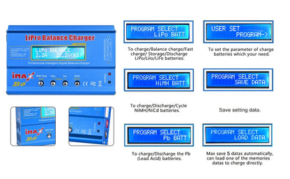 iMAX B6 80W Battery Charger For Lipo NiMh Li-ion Ni-Cd Digital Lipro Balance Charger Discharger AC Power 15V 6A Adapter Rc Car
