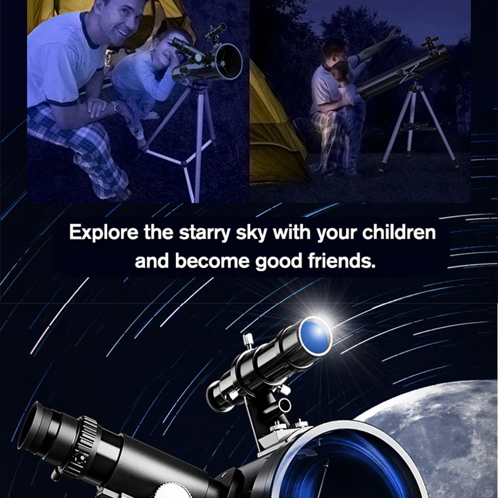 Professional Astronomical Telescope, 875X Reflective Monocular, Astronomic HD, Space Stargazing, Bird Watching, Gift for Kids