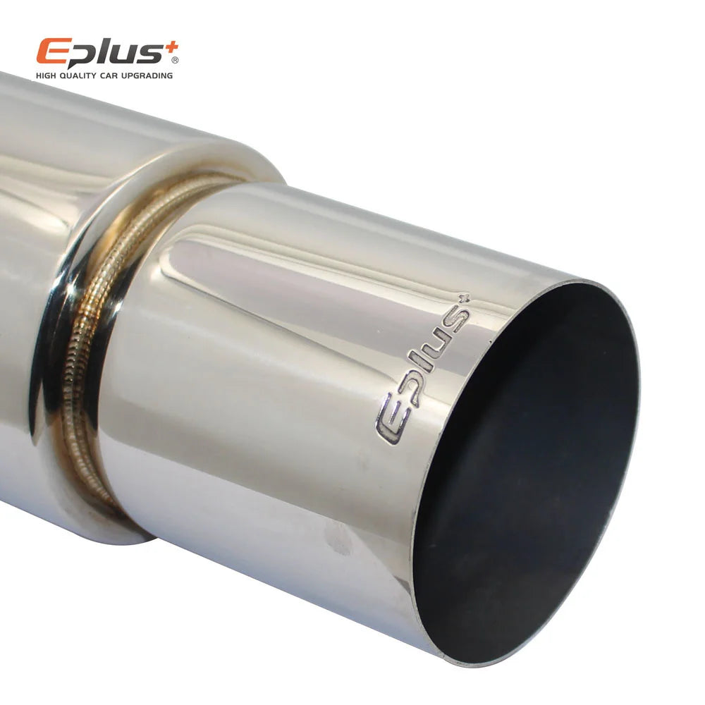 EPLUS Car&Motorcycle Exhaust Pipe Muffler Tail Pipe Universal High Quality Stainless Steel 51 57 63MM Exhaust End Output 89MM