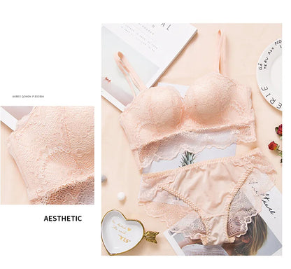 Ladies Underwear Suit Seamless underwear without steel bracket bra push up Massage palm cup Bra Set push up bra+set