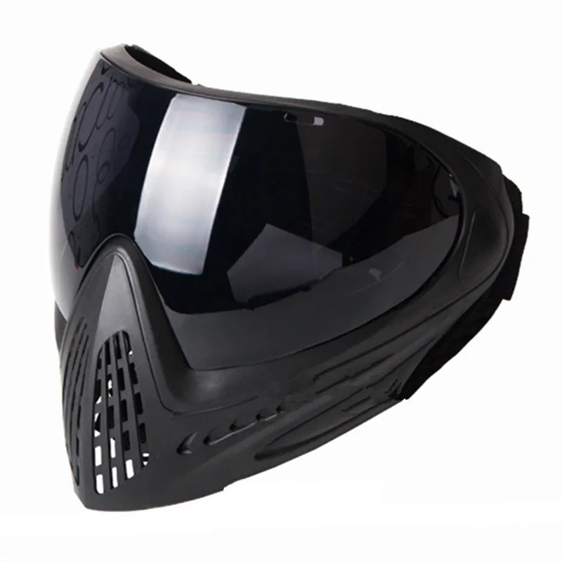 F1 Full Face Tactical Mask With Single Layer Paintball Safety Anti-fog Goggle Tactical Mask Tactical Airsoft Equipment F0022